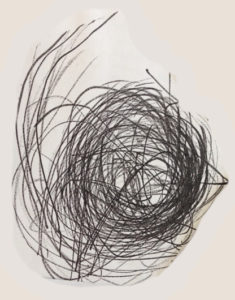 Pleasant Hill, California, psychotherapist Enid Sanders recalls a five-year-old patient who had been repeatedly sodomized: "I asked him to tell me how it made him feel. This drawing was his response - that and the words 'It's firecrackers going off in my mind.'" 